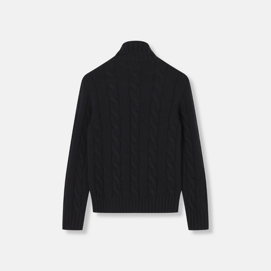 Dolcevita Treccia Larga Dark Navy 100% Cashmere