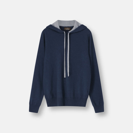 Felpa Cappuccio Navy Hoodie