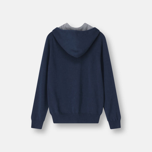 Felpa Cappuccio Navy Hoodie
