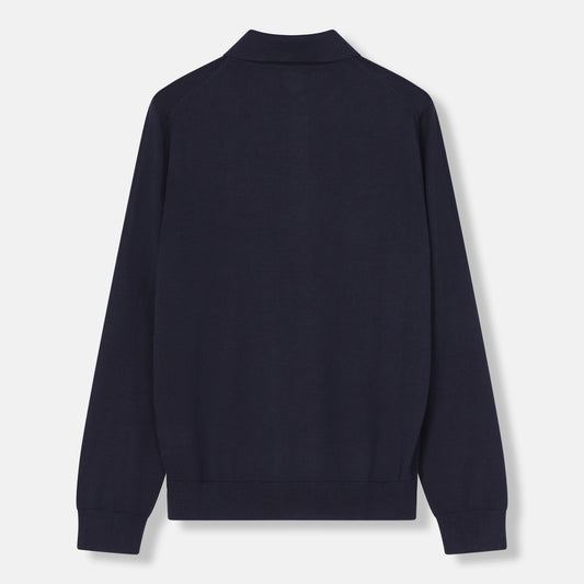 Blu Notte Polo Navy — back view