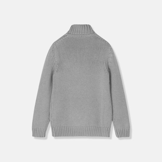 Dolce Vita Nuvola Gray Cashmere Turtleneck Sweater