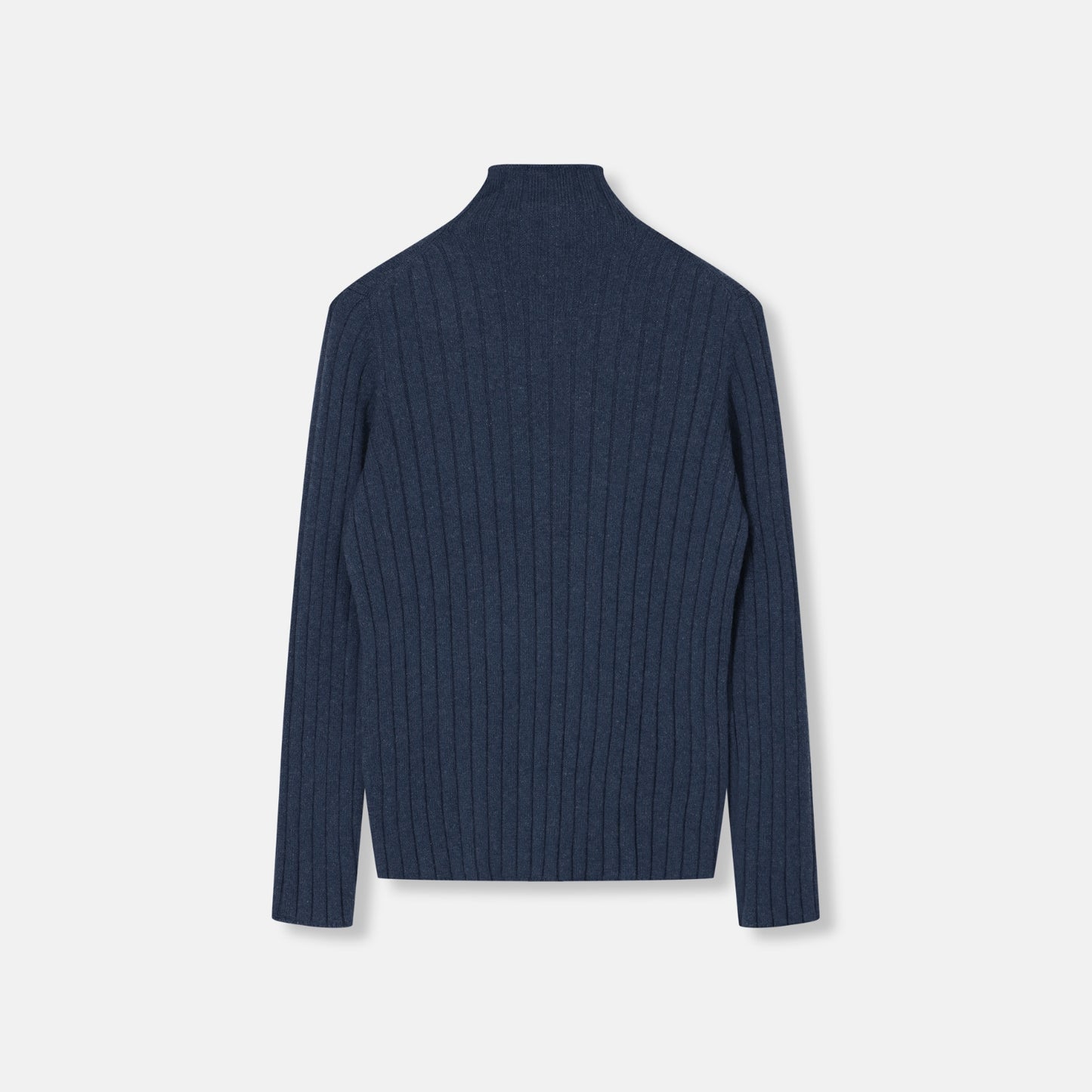 Alpen Ribes Turtleneck Blue 100% Cashmere