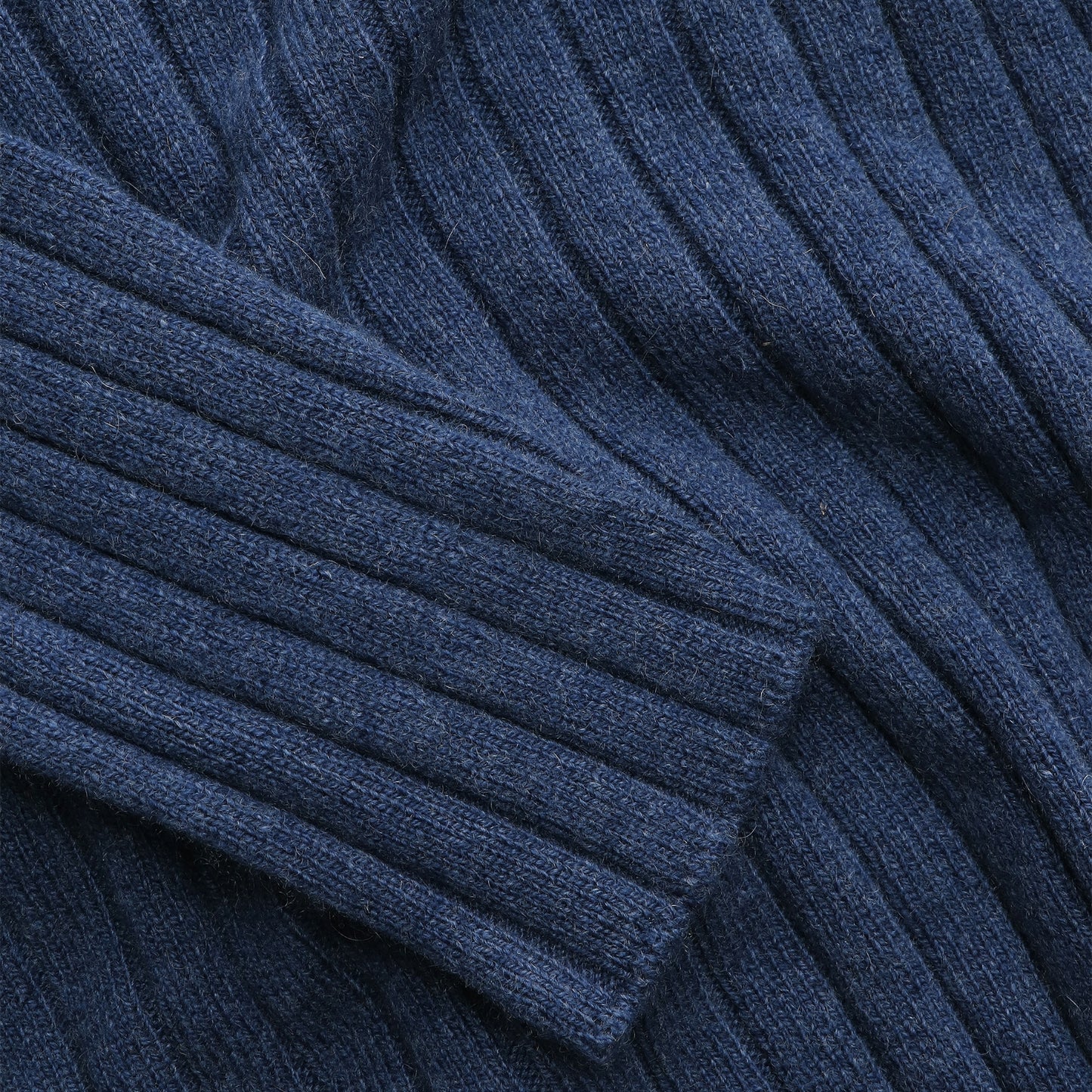 Alpen Ribes Turtleneck Blue 100% Cashmere
