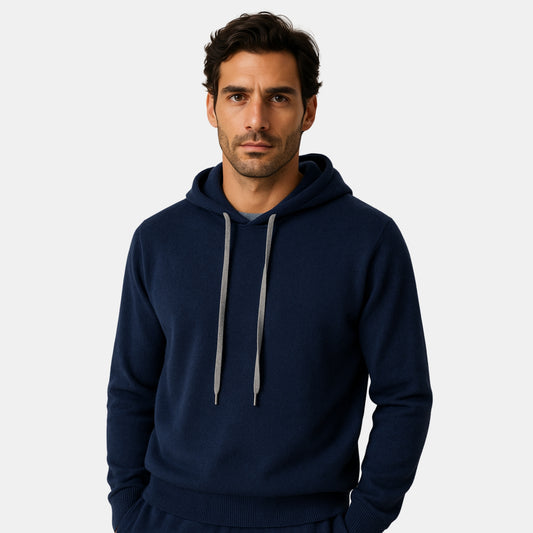Felpa Cappuccio Navy Hoodie