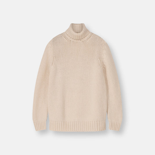 Dolce Far Niente Nuvola Turtleneck Latte 100% Cashmere