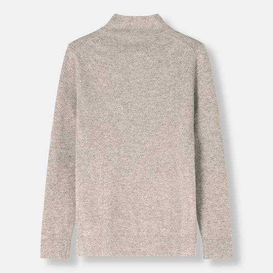 Napolitano Beige Cashmere Turtleneck Jumper