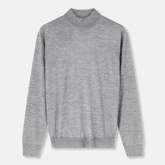Luno Cashmere Crewneck Ghiaccio Gray Sweater