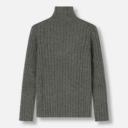 Alpen Turtleneck Dark Grey — back view