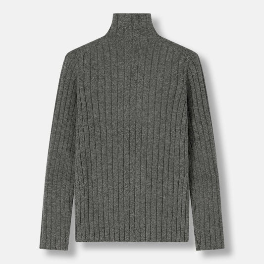 Alpen Turtleneck Dark Grey — back view