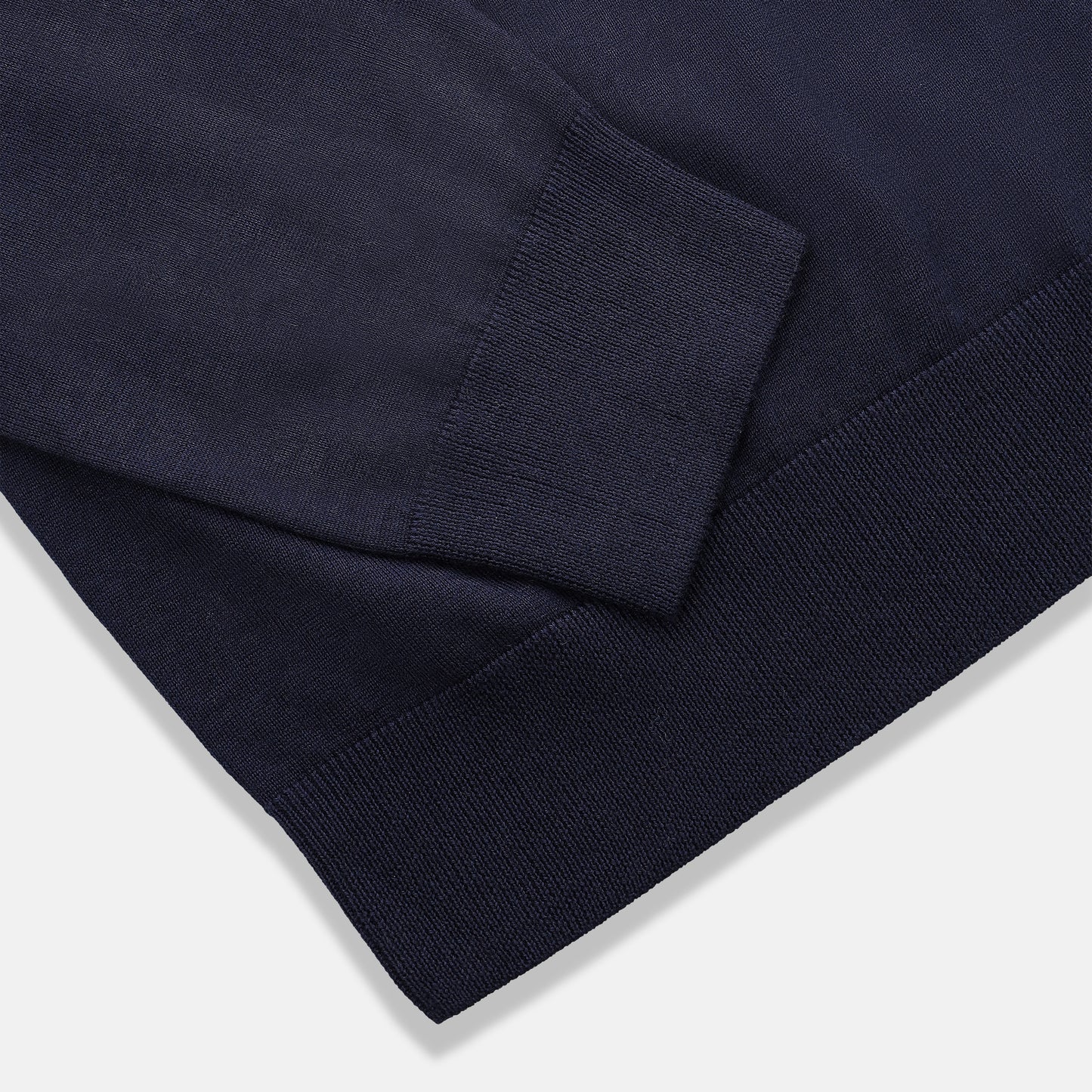 Blu Notte Polo Navy — cuff and collar detail