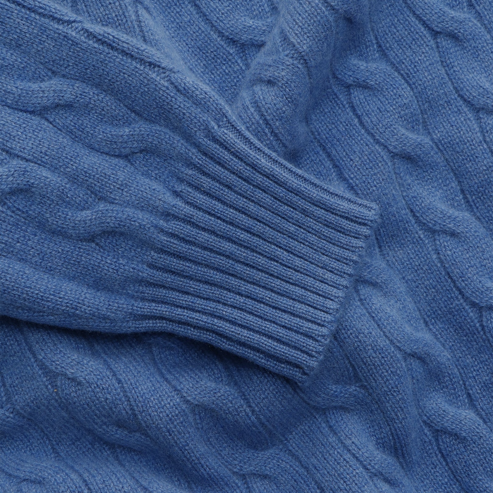 Capri Crewneck Navy — cable knit detail