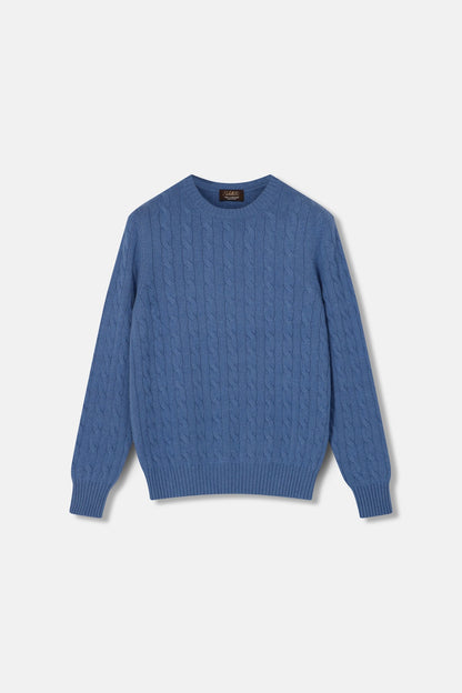 Capri Crewneck Steel Blue — front view
