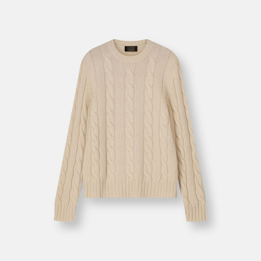 Dolcevita Crewneck Cream — front view