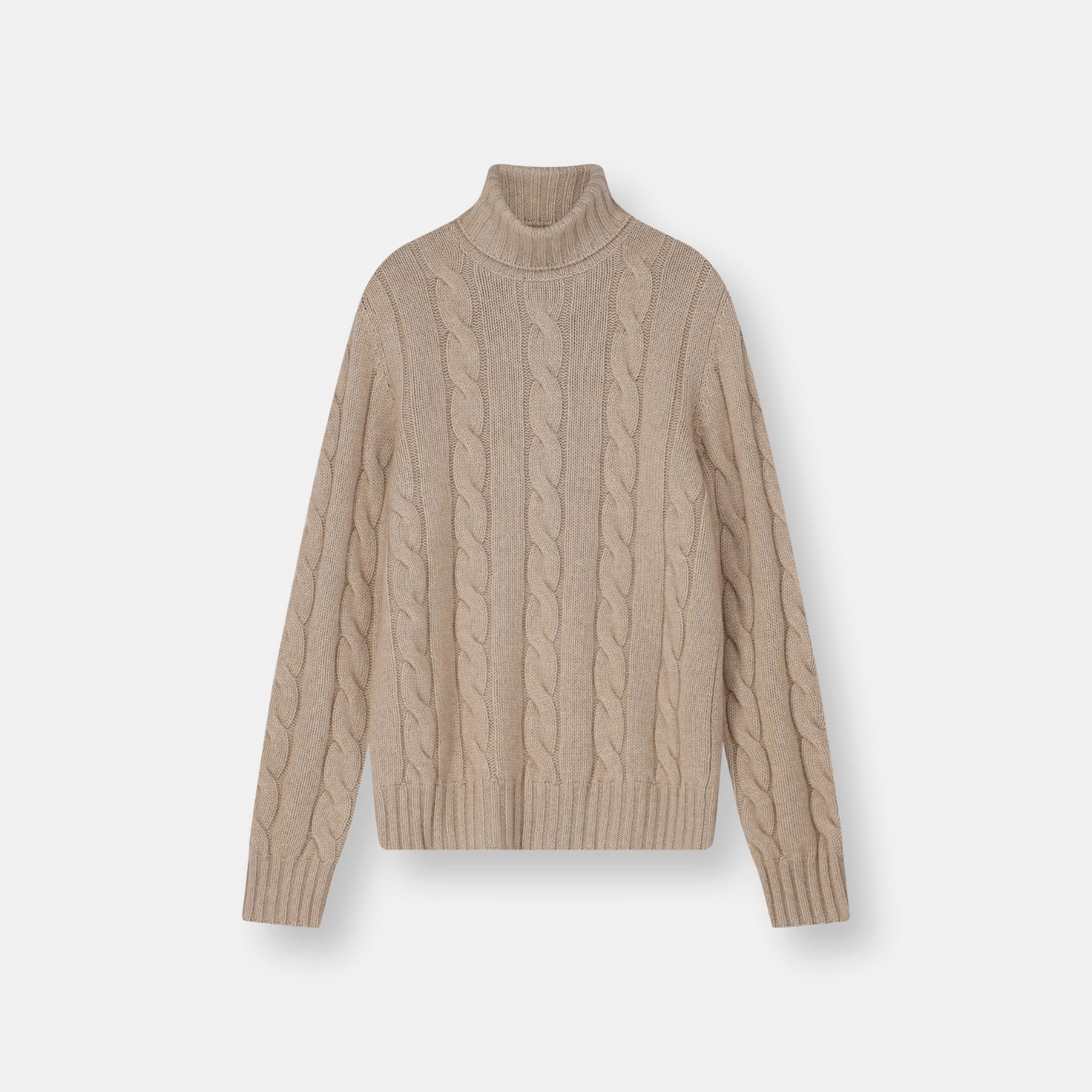 Dolcevita Turtleneck Natural Brown — front view