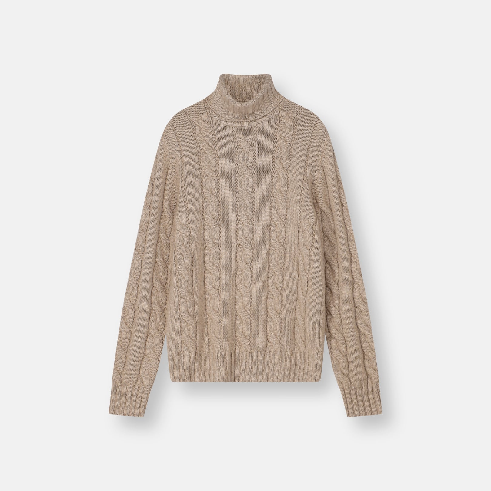 Dolcevita Turtleneck Natural Brown — front view