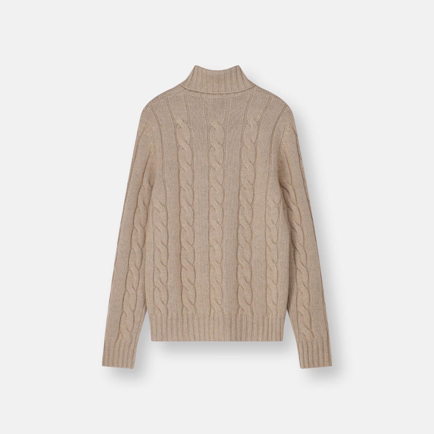 Dolcevita Turtleneck Natural Brown — back view