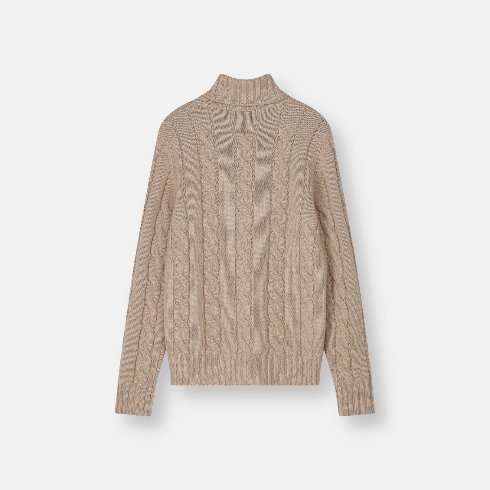 Dolcevita Turtleneck Natural Brown — back view