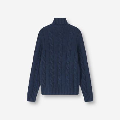 Dolcevita Turtleneck Navy Profondo — back view