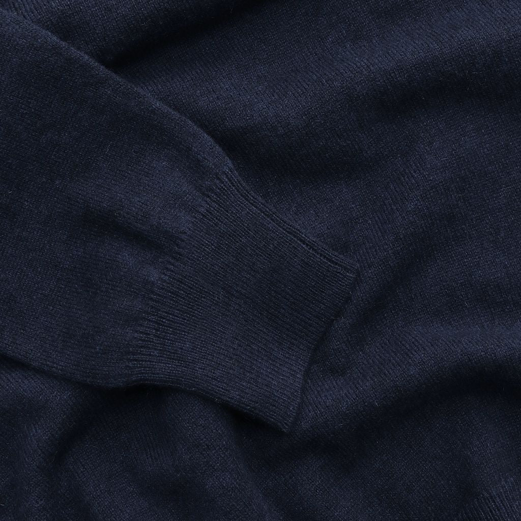 Firenze Classic – Navy Cashmere Polo Sweater