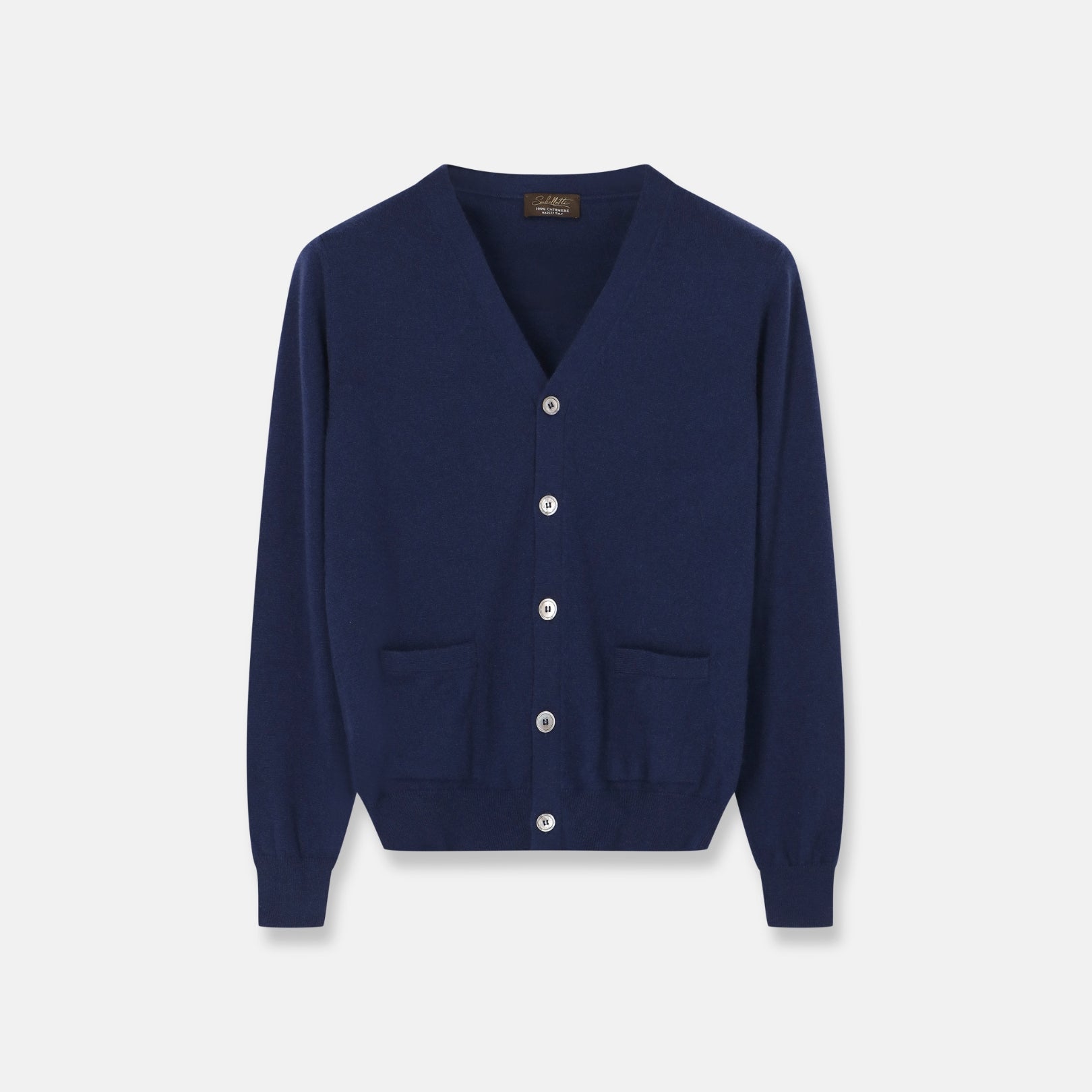 Lugano Cardigan Navy — front view