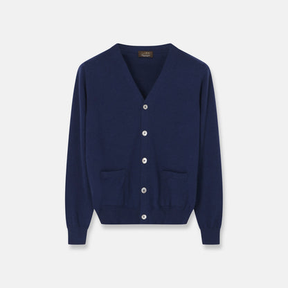 Lugano Cardigan Navy — front view