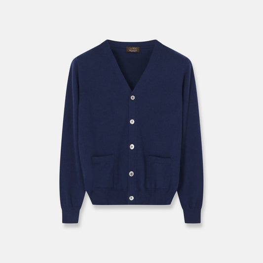 Lugano Cardigan Navy — front view