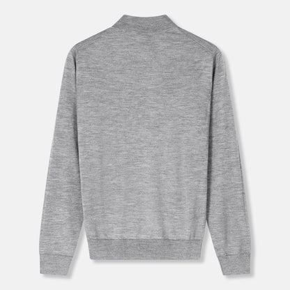 Luno Crewneck Grey — back view