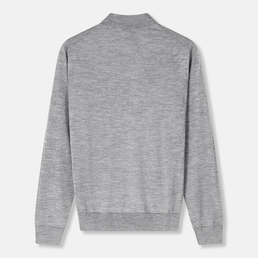Luno Crewneck Grey — back view