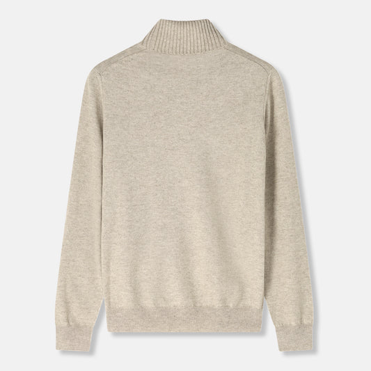Napolitano Turtleneck Beige — close-up collar detail