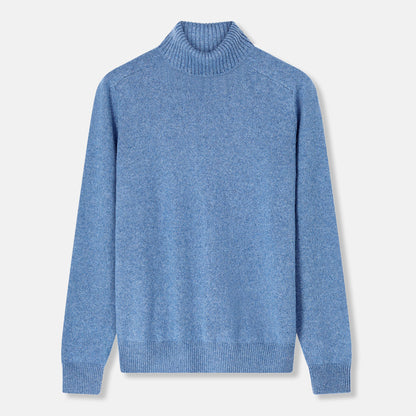 Napolitano Turtleneck Steel Blue — front view