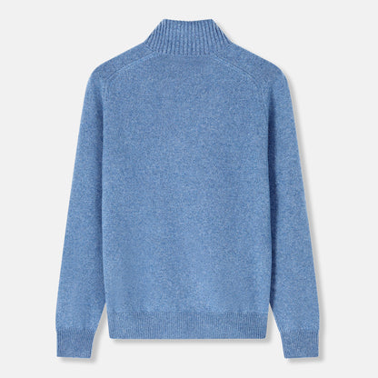 Napolitano Turtleneck Steel Blue — back view