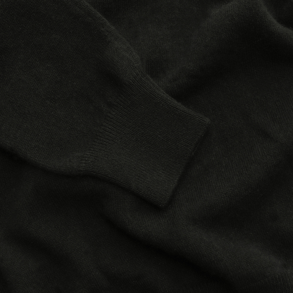 Napolitano Turtleneck Black — ribbed collar detail