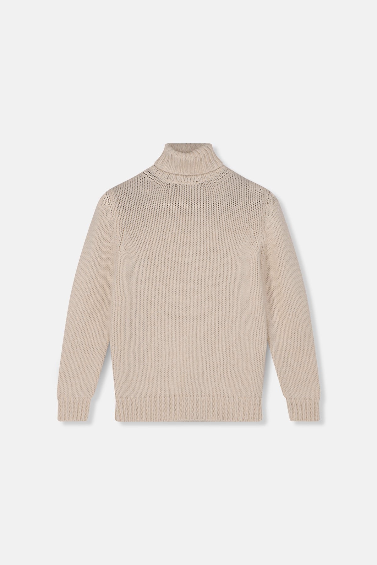 Nuvola Turtleneck Latte — worn styling view