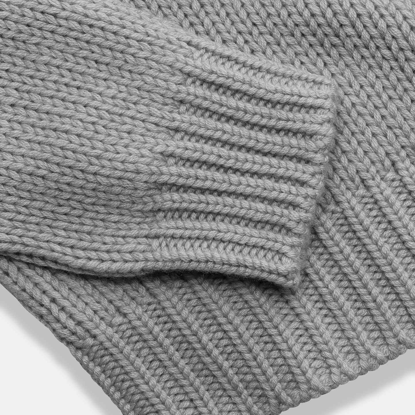 Nuvola Turtleneck Stone Grey — hand and cuff detail