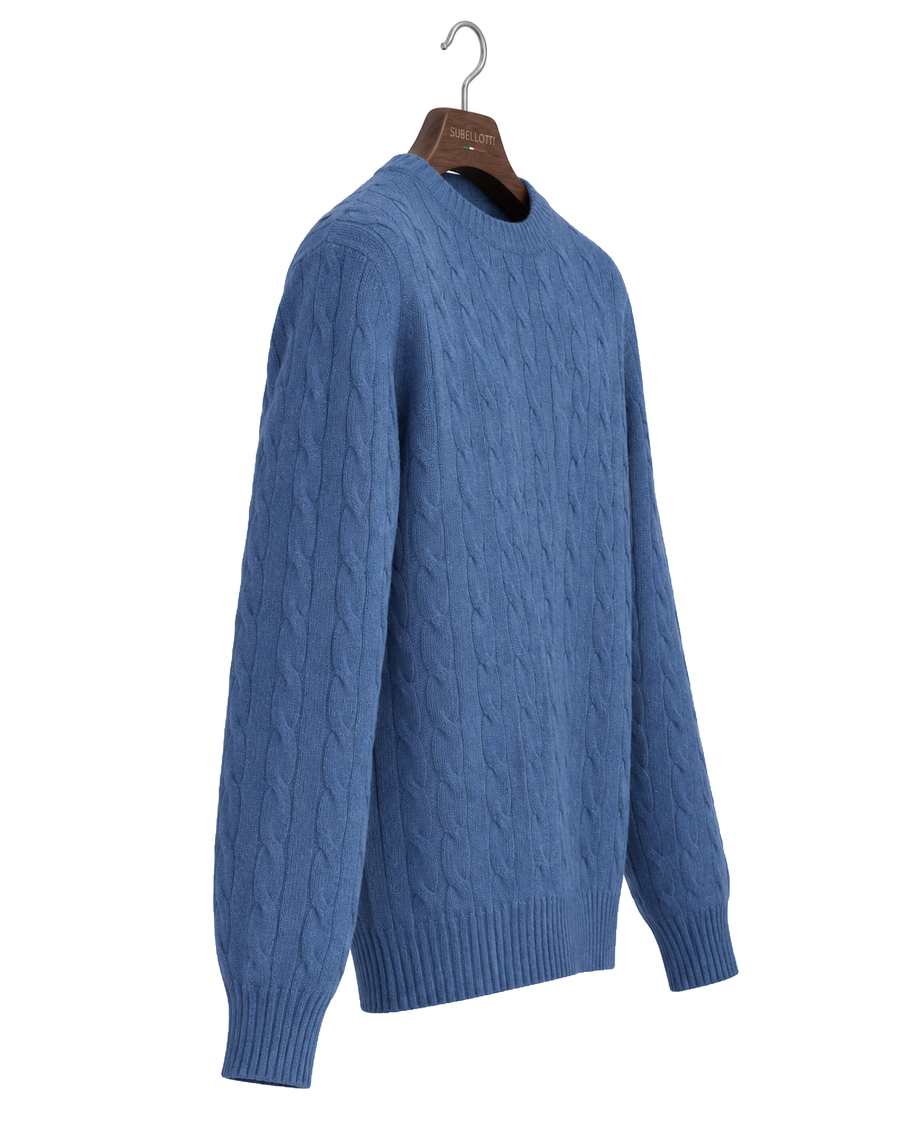 Capri Crewneck Steel Blue — Side