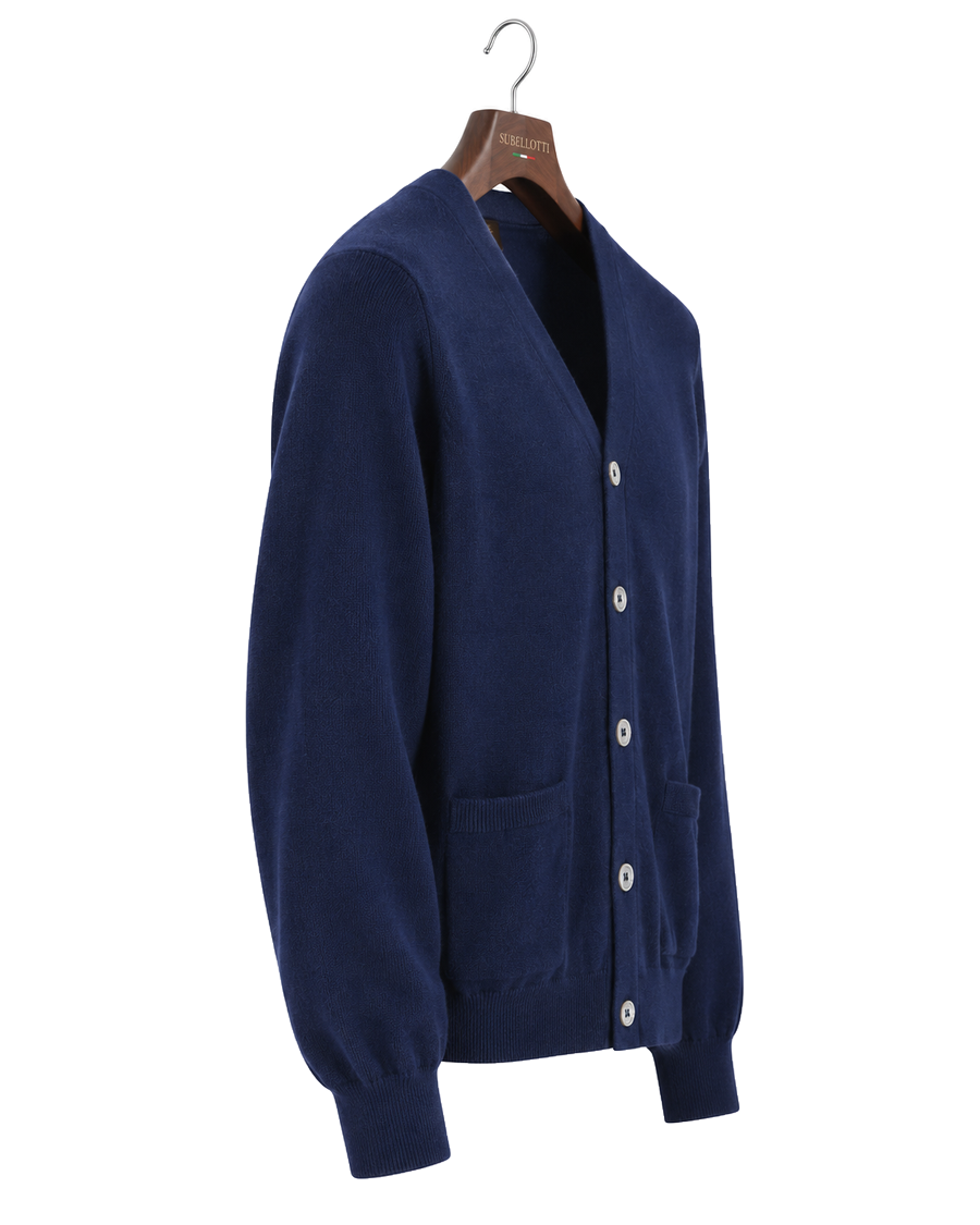 Lugano Cardigan Navy — Side