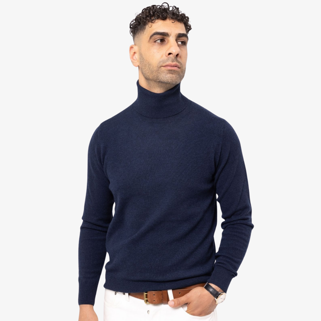 Sella Turtleneck Navy — front view